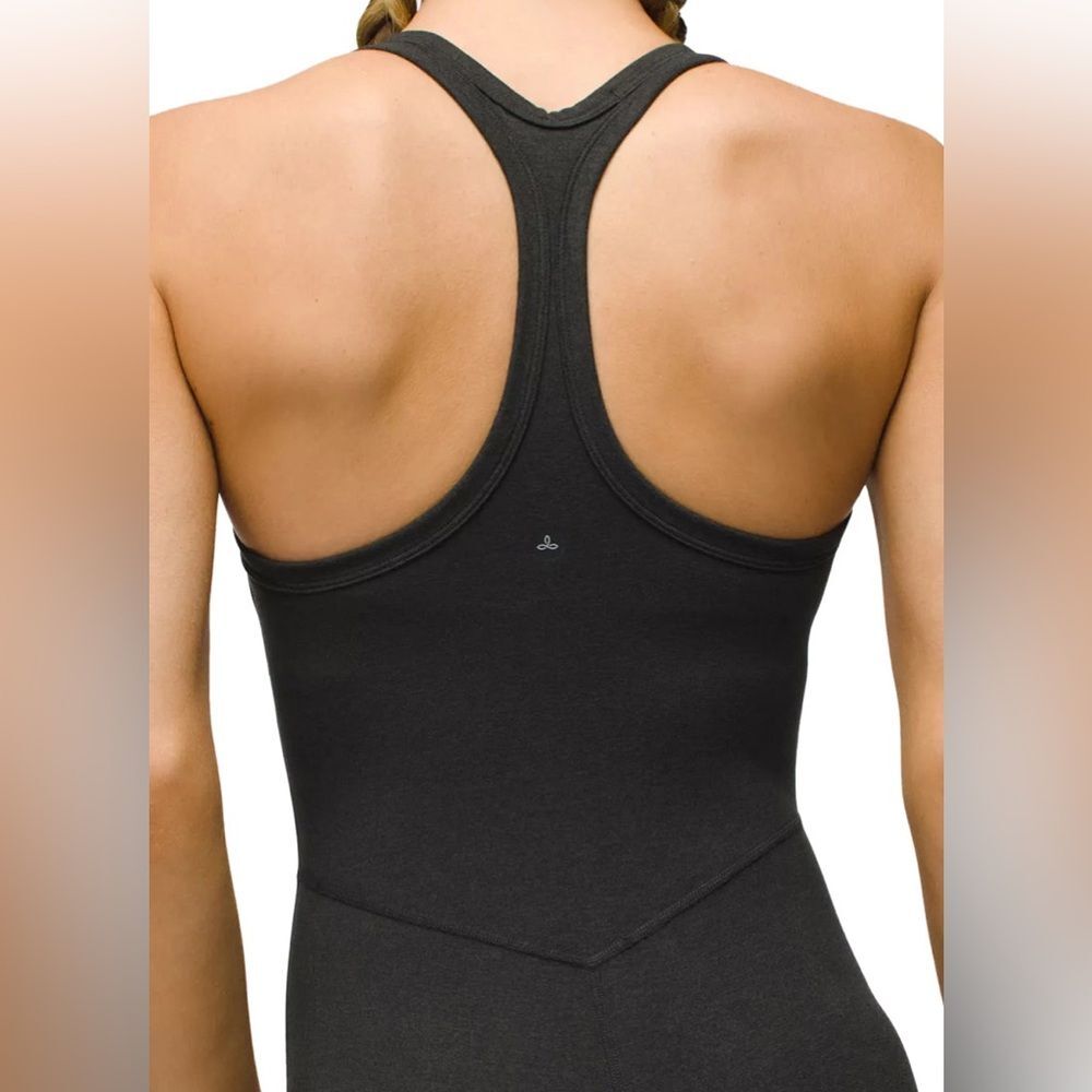 Prana Charcoal Racerback Tank Top Sz XS Thicker Material w/ Lining Athleture